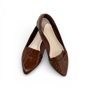 BAMBOO Glossy Brown Loafers